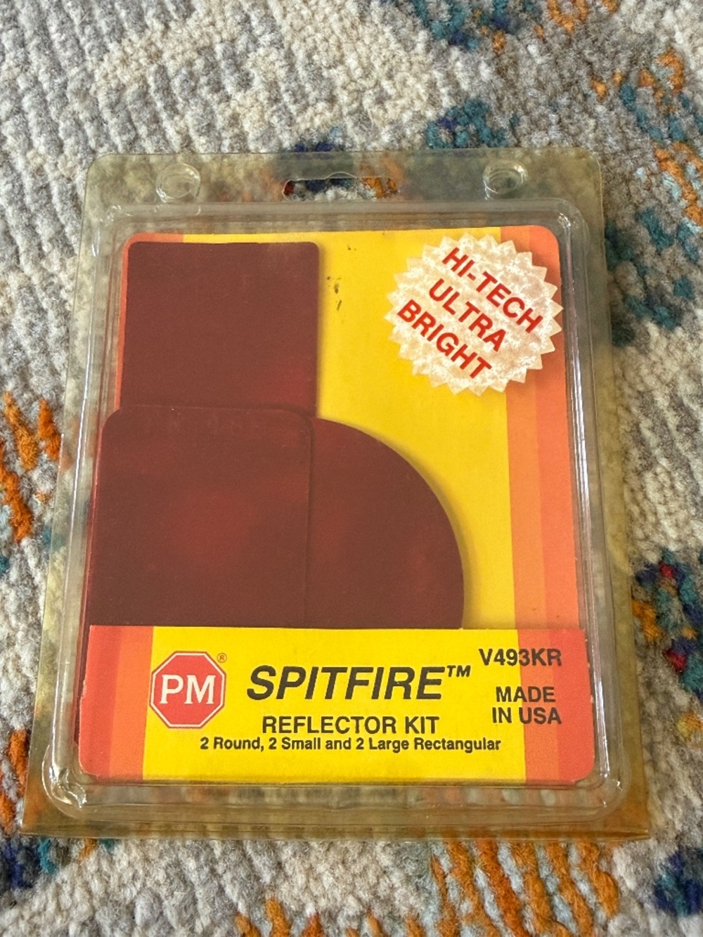 1 pkg of PM Peterson Spitfire Reflector Kit V493KR Ultra Bright Red auto trailer